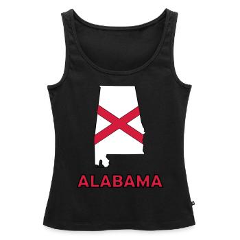 Alabama - Frauen Premium Organic Tank Top - Schwarz - Vorne - AI Model Female 172 light (172cm)