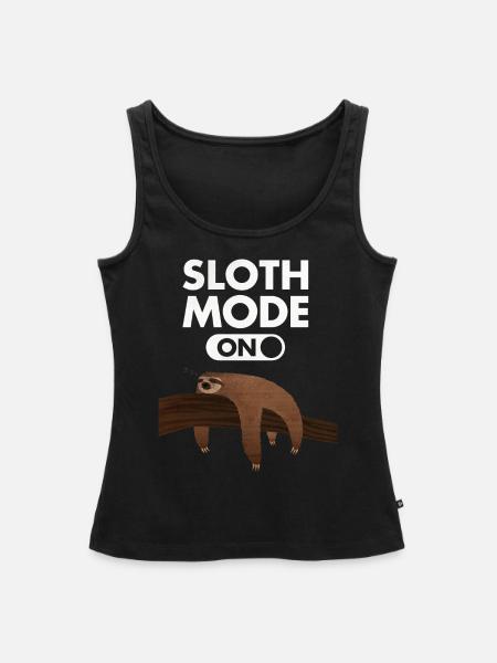 Sloth Mode (On) - Frauen Premium Organic Tank Top - Schwarz