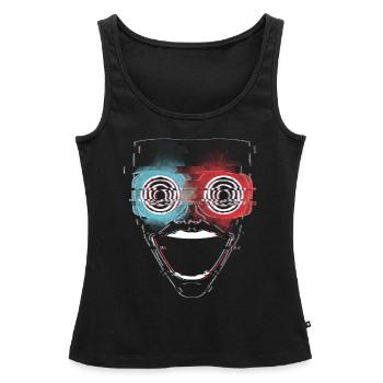 ControlZ-Glitch - Frauen Premium Organic Tank Top - Schwarz - Vorne - AI Model Female 172 light (172cm)