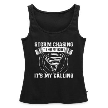 Storm Spotter | Cadeau Storm Chasers Storm Warnings - Débardeur bio Premium Femme - noir - Devant - AI Model Female 172 light (172cm)