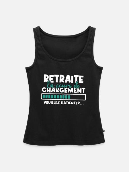 Retraite en cours de chargement - Débardeur bio Premium Femme - noir