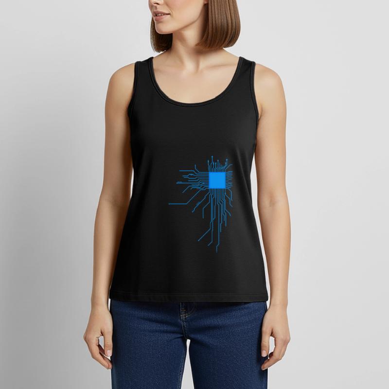 board blue computer pc admin core cpu nerd code Women’s Premium Organic Tank top