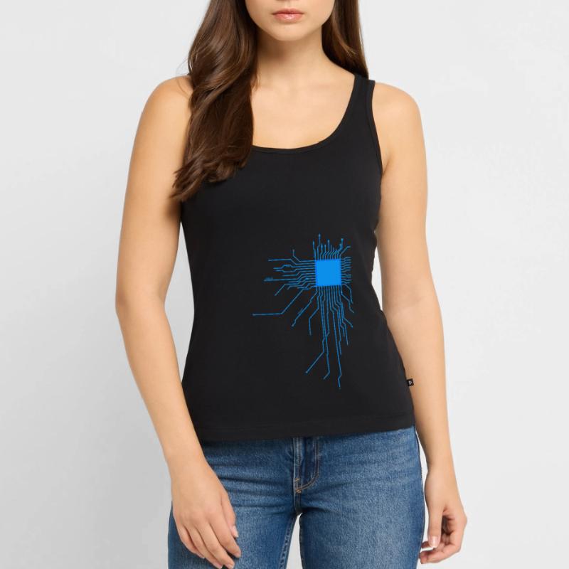 carte bleu ordinateur pc admin core cpu code nerd Débardeur bio Premium Femme