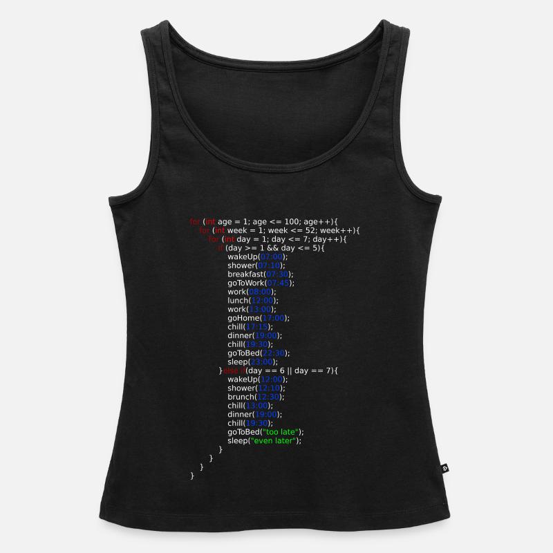 Ma vie - Java Code - Débardeur bio Premium Femme - noir