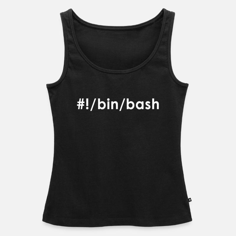 Programmeur Admin Devops Linux Bash - Débardeur bio Premium Femme - noir