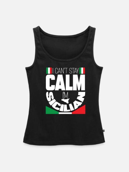 Sizilien - Frauen Premium Organic Tank Top - Schwarz