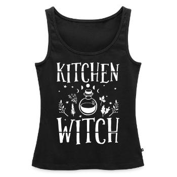 Hexen - Frauen Premium Organic Tank Top - Schwarz - Vorne - AI Model Female 172 light (172cm)