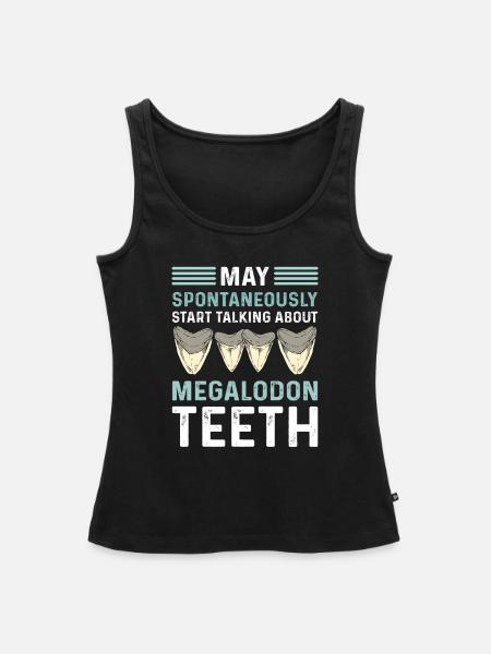 Megalodonzahn-jagd. Haifischzahn Fossilienzahn - Frauen Premium Organic Tank Top - Schwarz