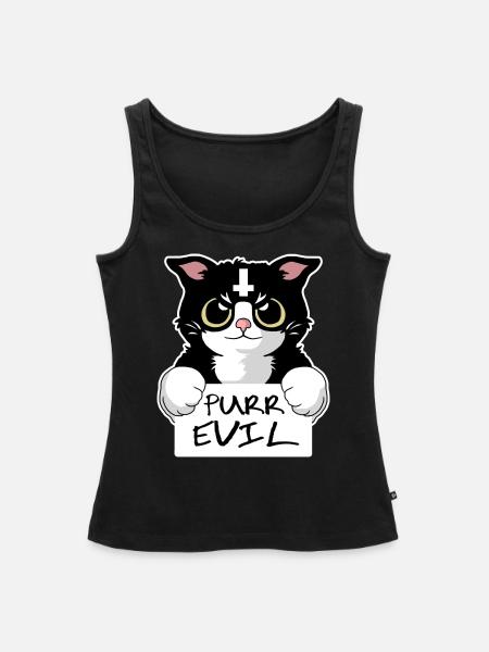 Purr Evil - Frauen Premium Organic Tank Top - Schwarz