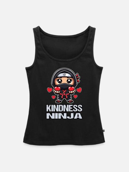 Kindness Ninja - Frauen Premium Organic Tank Top - Schwarz
