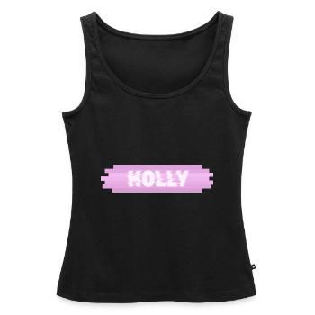 Cadeau pour Holly - Débardeur bio Premium Femme - noir - Devant - AI Model Female 172 light (172cm)