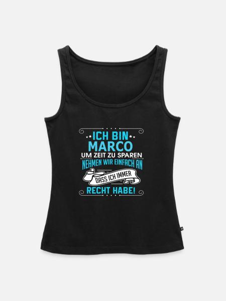 MARCO - Frauen Premium Organic Tank Top - Schwarz