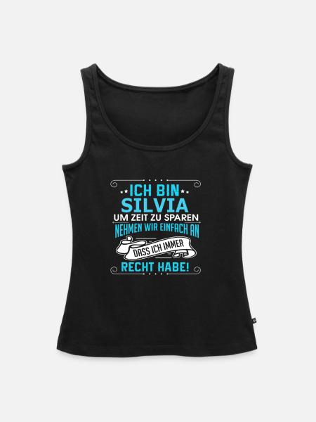 SILVIA - Frauen Premium Organic Tank Top - Schwarz
