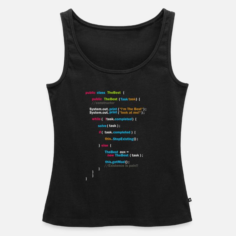 Code du programme - Débardeur bio Premium Femme - noir