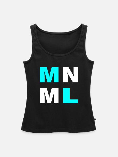 Minimal MNML - Frauen Premium Organic Tank Top - Schwarz