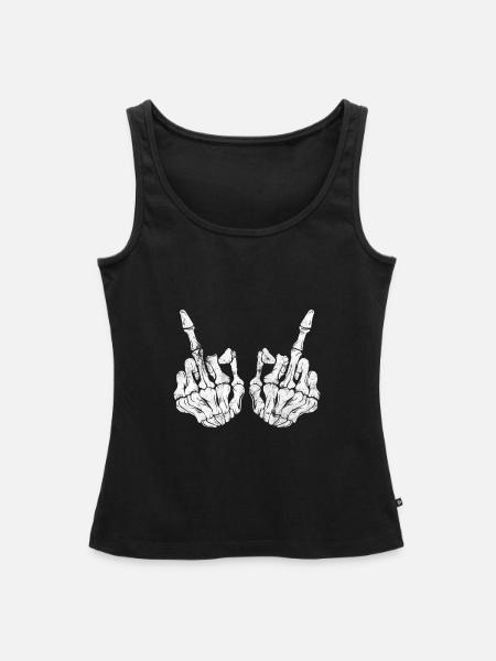 Fuck off - Frauen Premium Organic Tank Top - Schwarz