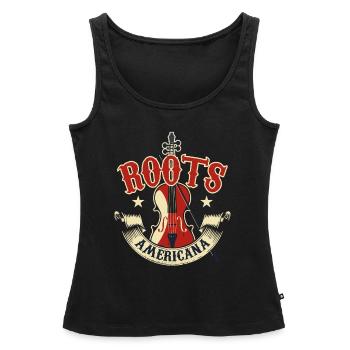 Bluegrass Roots Rock Americana - Débardeur bio Premium Femme - noir - Devant - AI Model Female 172 light (172cm)