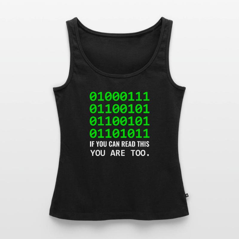 Geek in Binary Code Binary IT Computer Scientist & Nerd Débardeur bio Premium Femme