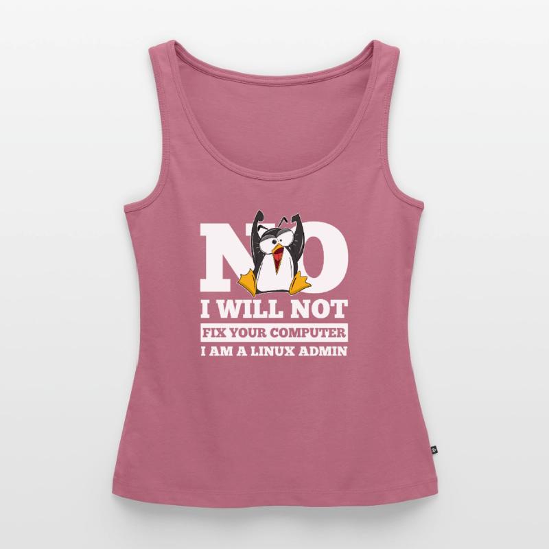 Linux SysAdmin Hacker Coder Pinguin Computer Fix Frauen Premium Organic Tank Top