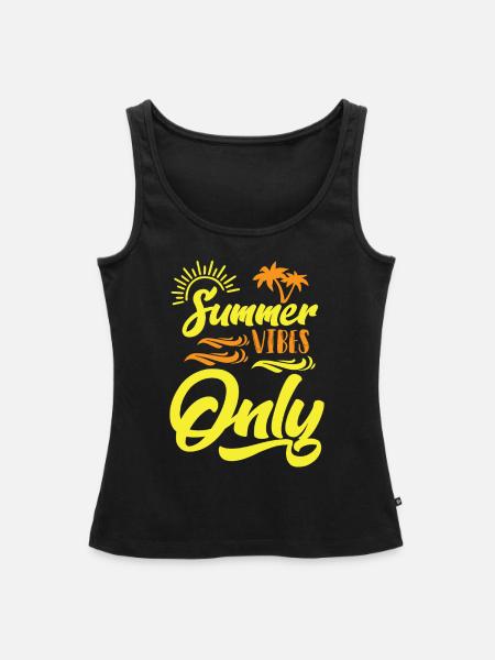 SUMMER - Frauen Premium Organic Tank Top - Schwarz