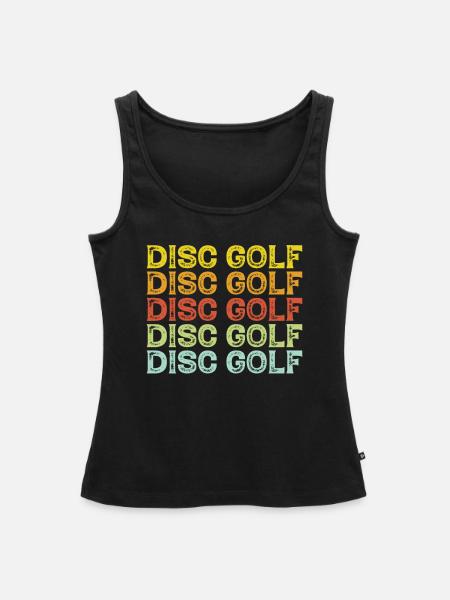 Discgolf - Frauen Premium Organic Tank Top - Schwarz