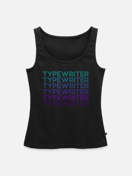 Schreibmaschine Retro - Frauen Premium Organic Tank Top - Schwarz