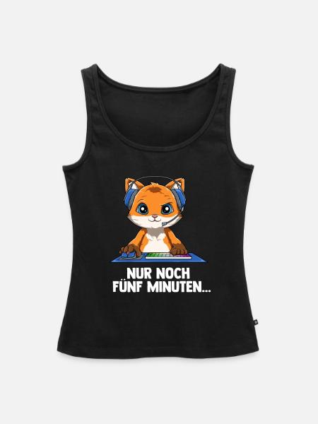 Streamen Videospiele Fuchs - Computerspiele Online - Frauen Premium Organic Tank Top - Schwarz