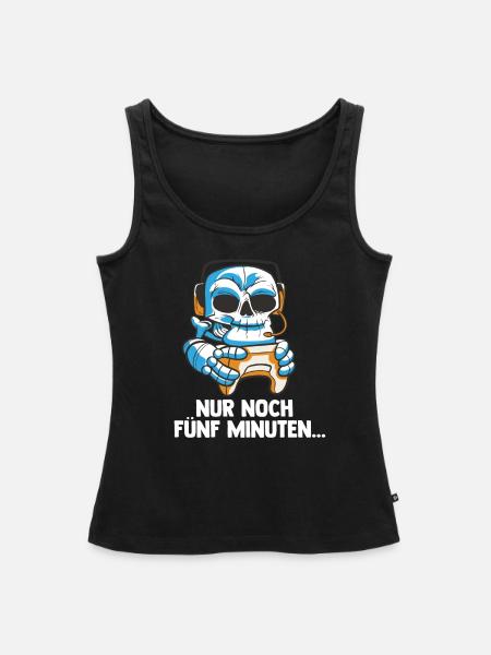 Streamen Videospiele Skelett - Computer Spiele - Frauen Premium Organic Tank Top - Schwarz