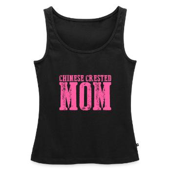 Maman chinoise à crête - Débardeur bio Premium Femme - noir - Devant - AI Model Female 172 light (172cm)