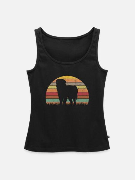 Leonberger Retro - Frauen Premium Organic Tank Top - Schwarz