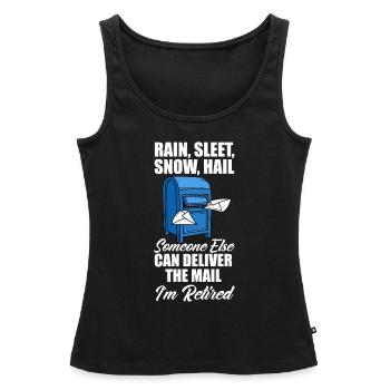 Funny Letter Deliverer Post Post Gifts - Women’s Premium Organic Tank top - black - Front - AI Model Female 172 light (172cm)