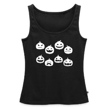 Funny Halloween Pumpkin Party - Halloween Pumpkins - Women’s Premium Organic Tank top - black - Front - AI Model Female 172 light (172cm)