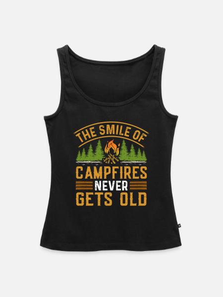 Camping campfire - Frauen Premium Organic Tank Top - Schwarz