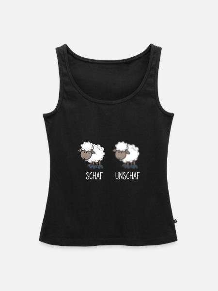 Schaf unschaf - Frauen Premium Organic Tank Top - Schwarz