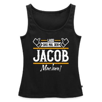 Jacob Geschenkidee Geschenk Geburtstag - Frauen Premium Organic Tank Top - Schwarz - Vorne - AI Model Female 172 light (172cm)
