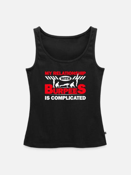 Burpees - Frauen Premium Organic Tank Top - Schwarz
