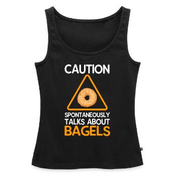 Bagel Bagels Geschenk - Frauen Premium Organic Tank Top - Schwarz - Vorne - AI Model Female 172 light (172cm)