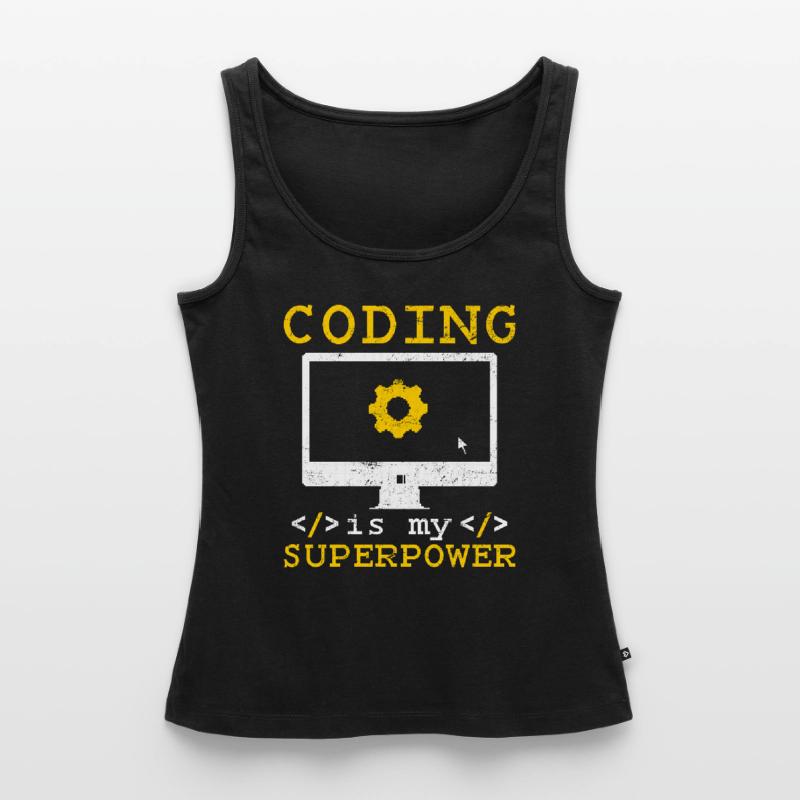Coding Is My Superpower Software Programmer Coder Frauen Premium Organic Tank Top