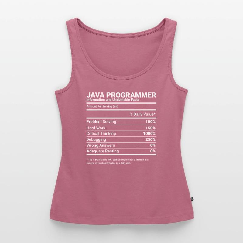 Java Programmer Software Engineer Developer Nutrit Frauen Premium Organic Tank Top
