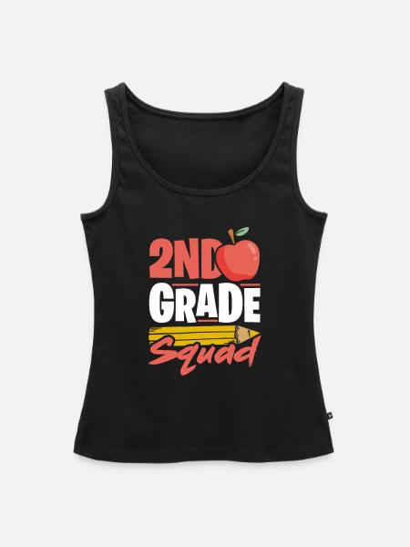 2nd Grade Squad - Frauen Premium Organic Tank Top - Schwarz