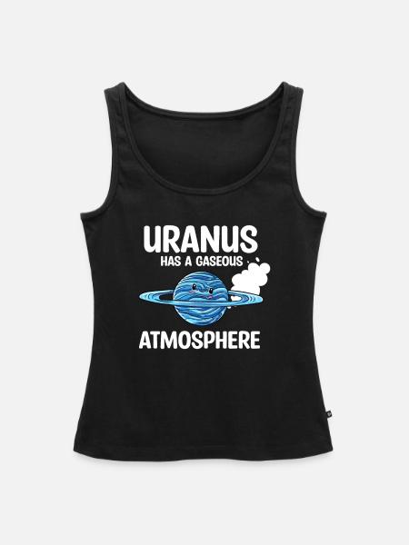 Uranus - Frauen Premium Organic Tank Top - Schwarz