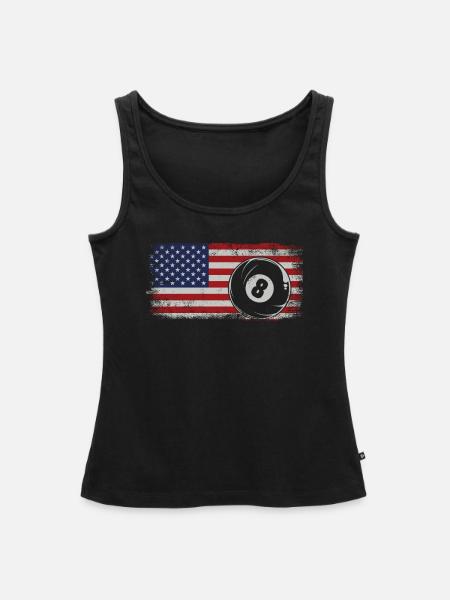 Billiards Pool Player Ball - Frauen Premium Organic Tank Top - Schwarz