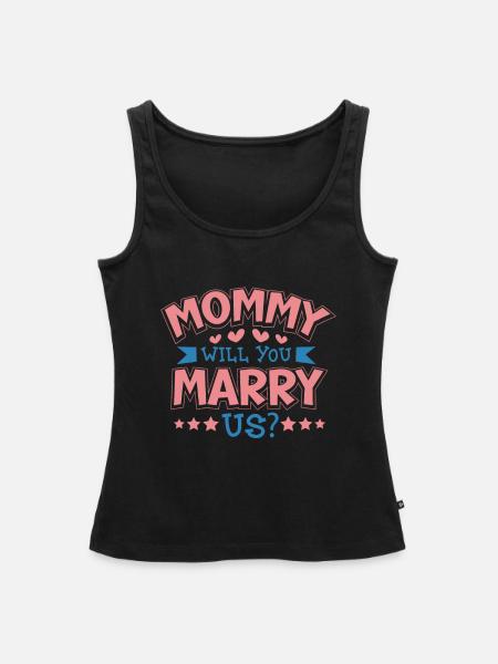 Mama willst du uns heiraten - Frauen Premium Organic Tank Top - Schwarz