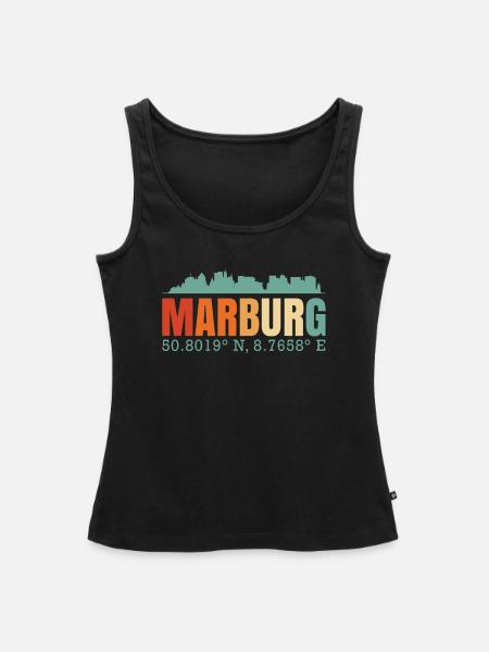 Marburg - Frauen Premium Organic Tank Top - Schwarz
