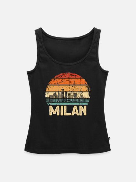 Milan - Frauen Premium Organic Tank Top - Schwarz