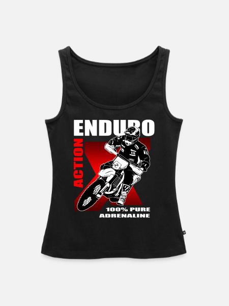Enduro Offroad - Frauen Premium Organic Tank Top - Schwarz