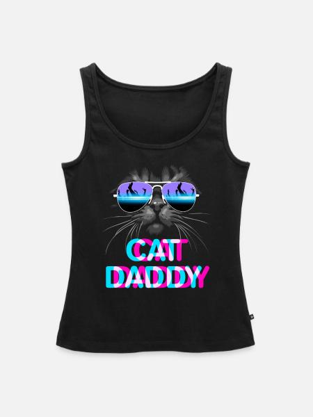 Katzenpapa - Frauen Premium Organic Tank Top - Schwarz