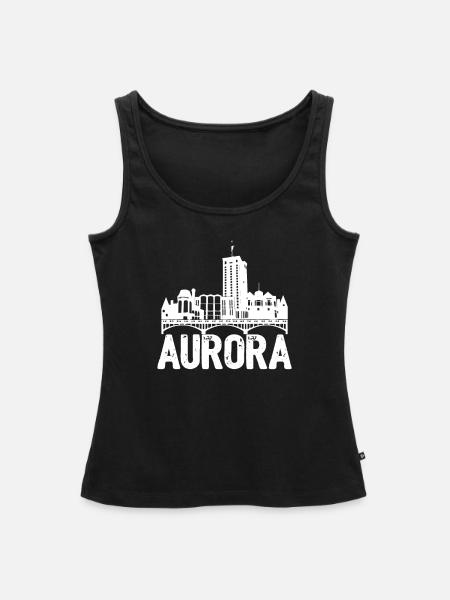 Aurora Skyline - Frauen Premium Organic Tank Top - Schwarz