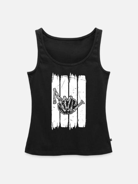 Bagpipe Instrument - Retro Bagpipe - Frauen Premium Organic Tank Top - Schwarz