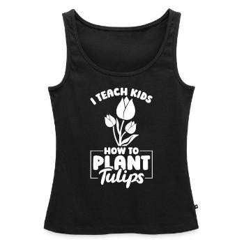 Tulpen Tulpen - Frauen Premium Organic Tank Top - Schwarz - Vorne - AI Model Female 172 light (172cm)